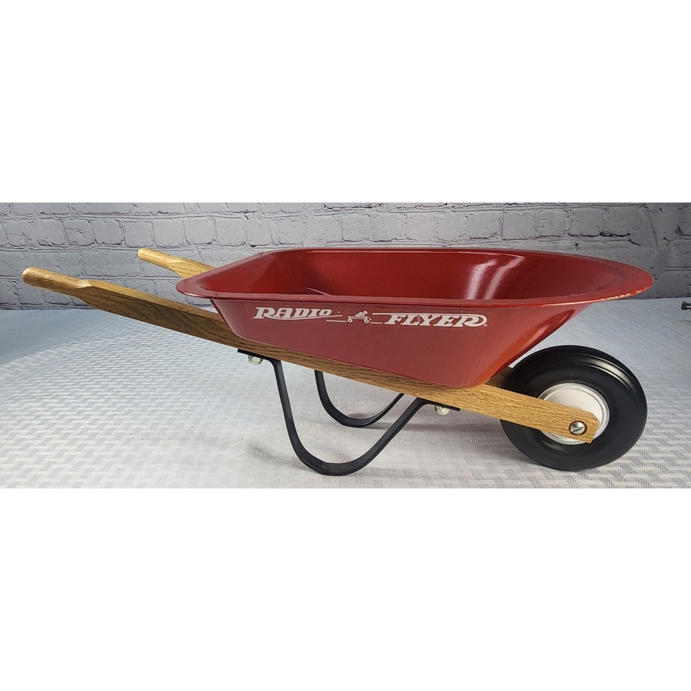 RADIO FLYER Child's or Doll Metal Wheelbarrow - 15-1/2" x 8 3/4" x 5 3/4"